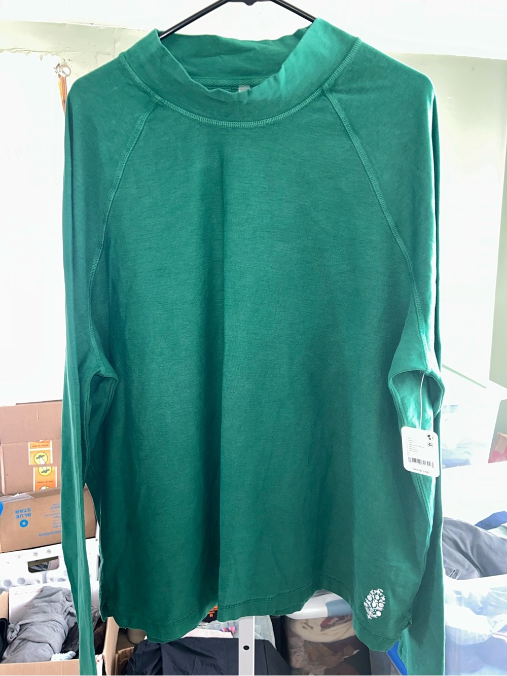 Free People Restoration Layer Top in Heritage Green